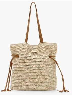 Women's Straw Bags Woven Summer Handbag Beach Tote Purses Drawstring